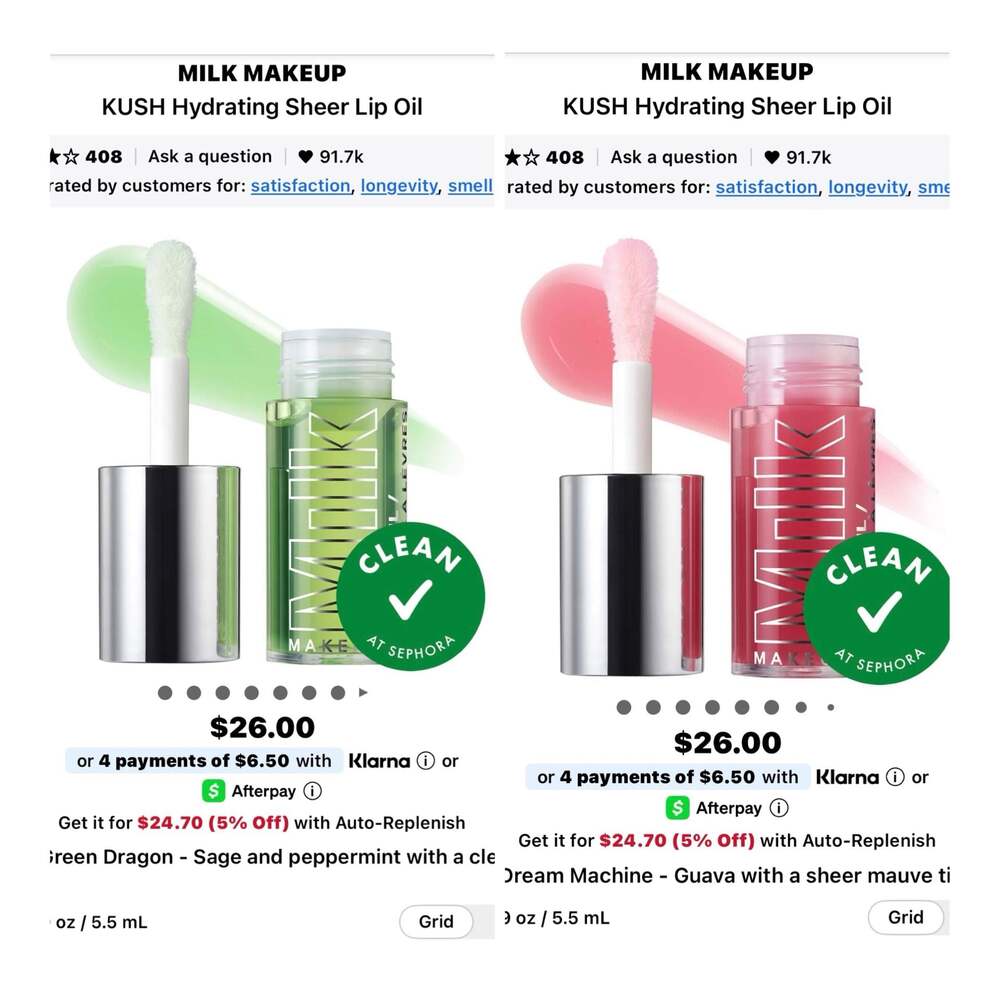 Milk Makeup KUSH Hydrating Sheer Lip Oil Set - Green Dragon & Dream Machine. - Picture 5 of 16